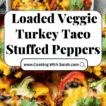 Extra Veggie Turkey Taco Stuffed Bell Peppers Recipe