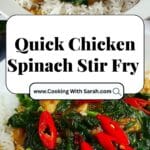 Chicken stir fry with Spinach Recipe