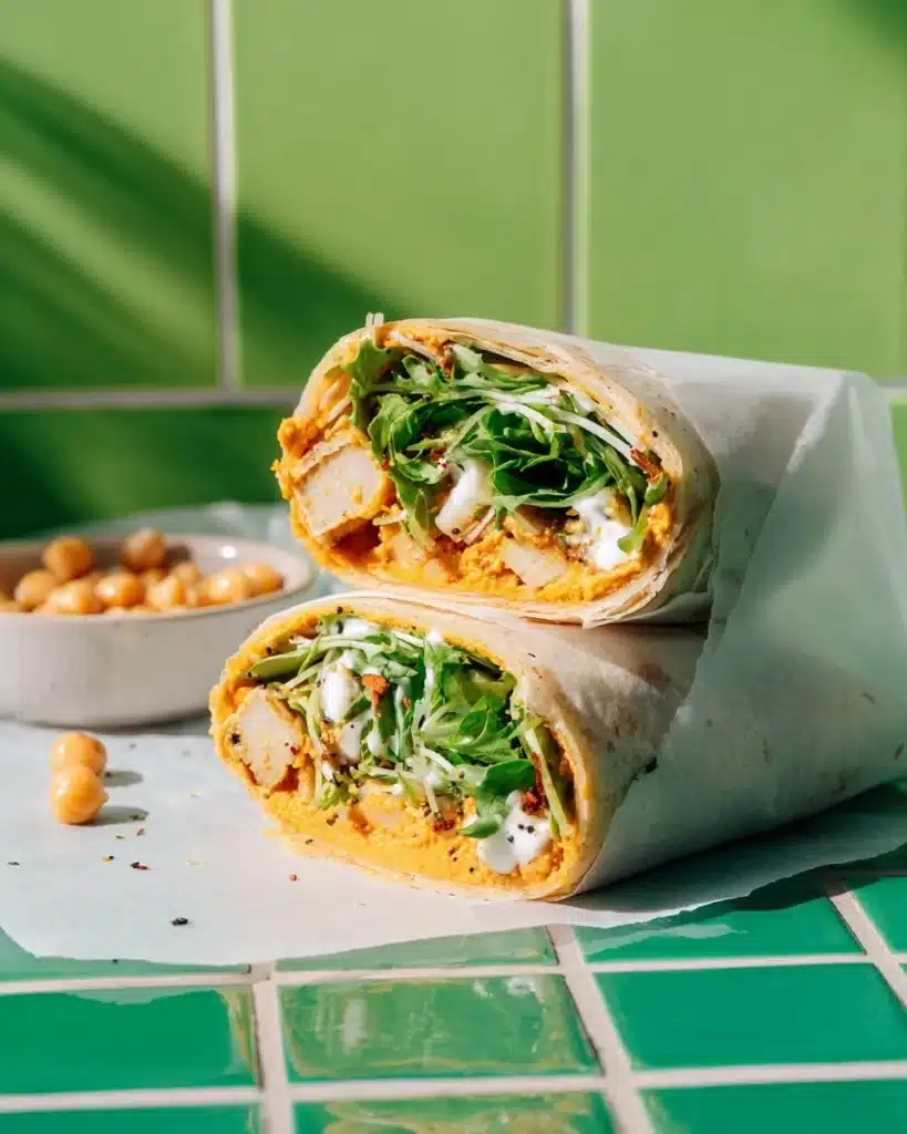 Smashed Chickpea Caesar Wraps Recipe