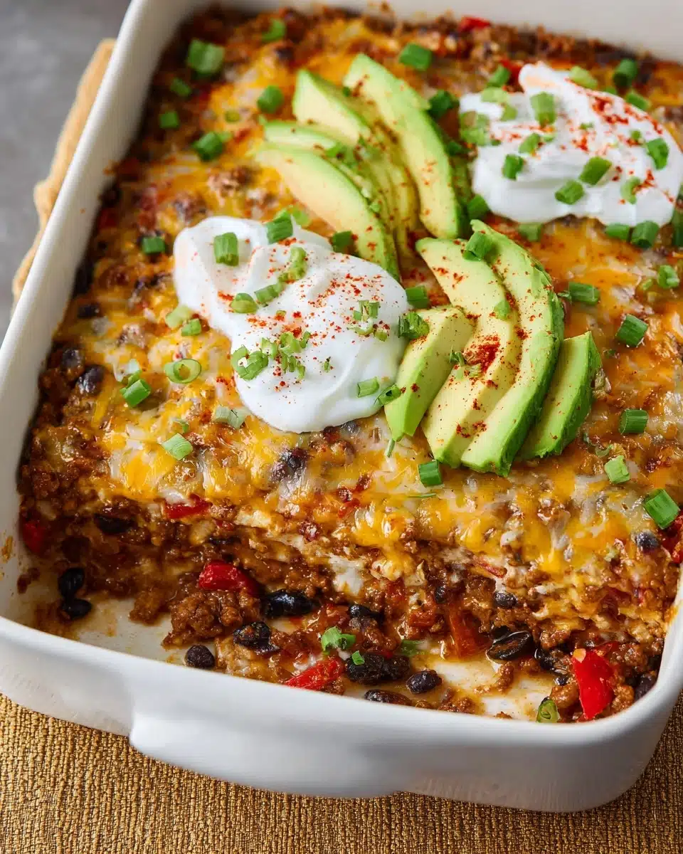 Ground Turkey Taco Casserole Recipe