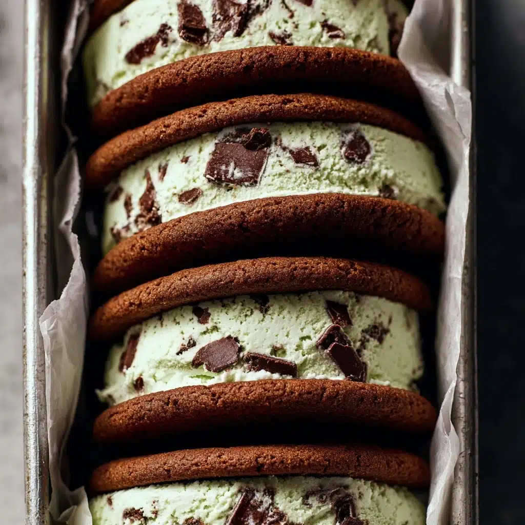Mint Chocolate Chip Ice Cream Sandwiches Recipe - Recipe Image