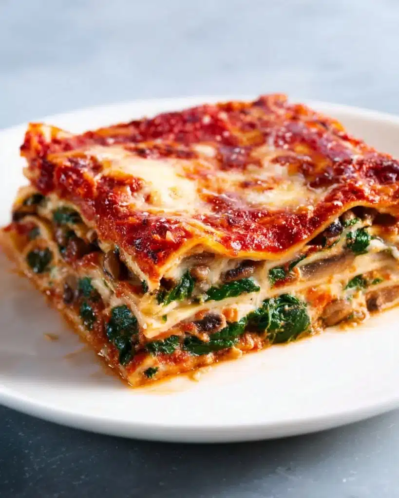 Easy Spinach Mushroom Lasagna Recipe