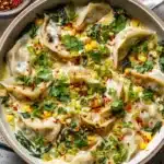 One Pan Sweet Corn Coconut Dumplings Recipe
