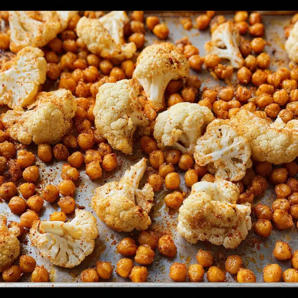 Crispy Sheet Pan Garlic Parmesan Cauliflower And Chickpeas Recipe 4 Crispy Sheet Pan Garlic Parmesan Cauliflower And Chickpeas Recipe - Recipe Image