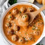 Veal Parmesan Meatballs with Tomato Cream Sauce Recipe