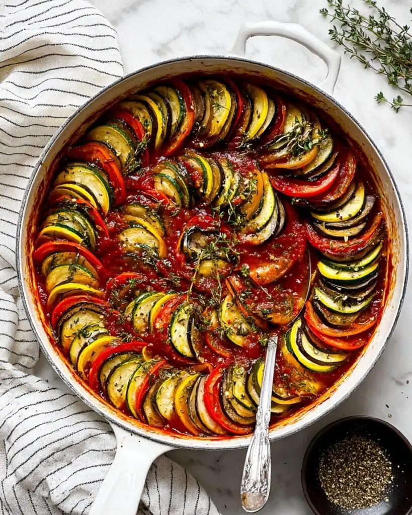Classic Oven-Baked Ratatouille with Herb Dressing Recipe