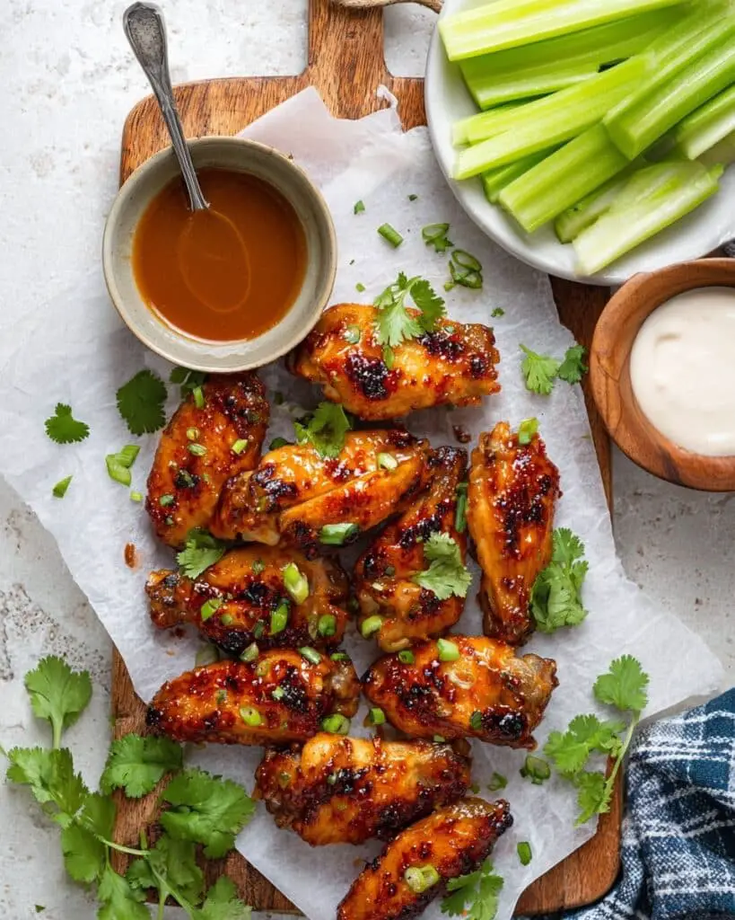Air Fryer Hot Honey Butter Chicken Wings Recipe
