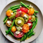 Mediterranean Green Bean Salad with Cherry Tomatoes and Feta Recipe
