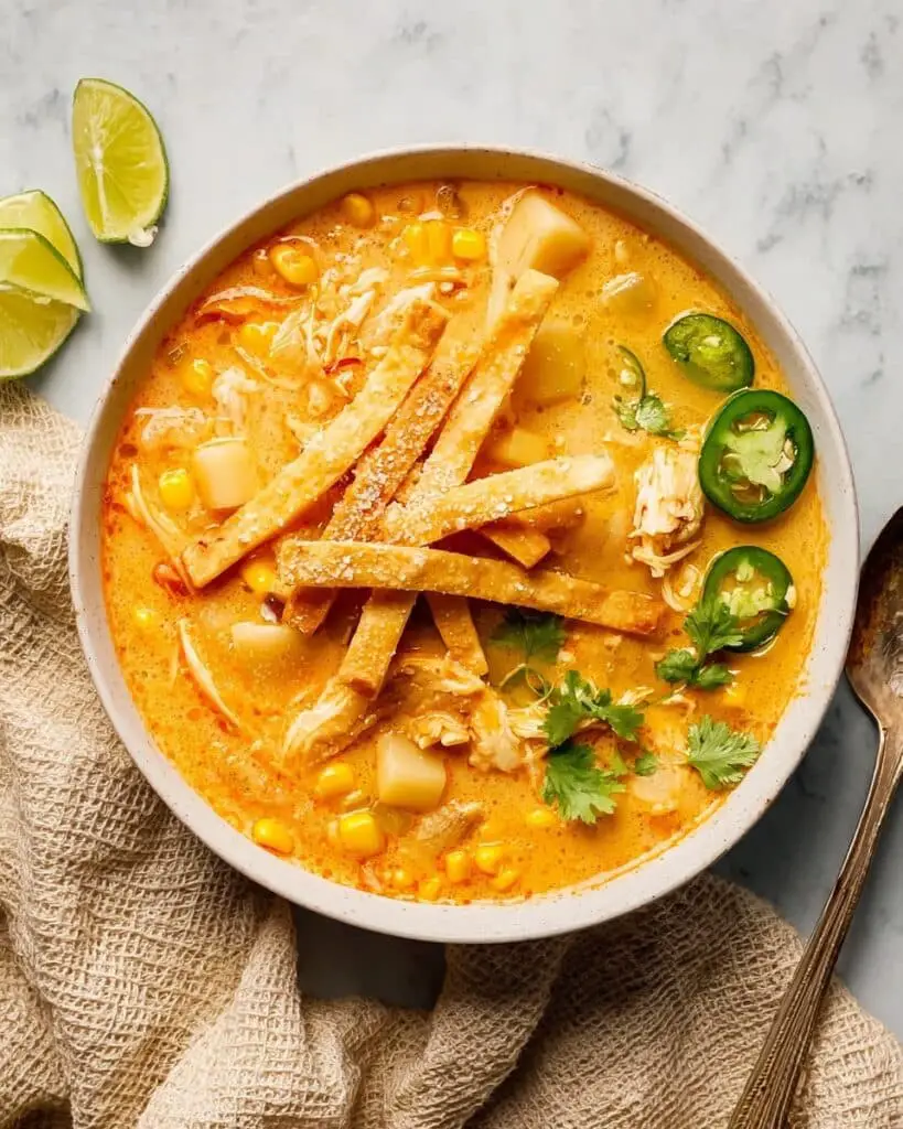 Creamy Chicken Corn Chowder with Roasted Corn and Spiced Vegetables Recipe