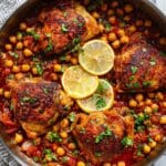 One Pan Moroccan Chicken and Chickpeas Recipe