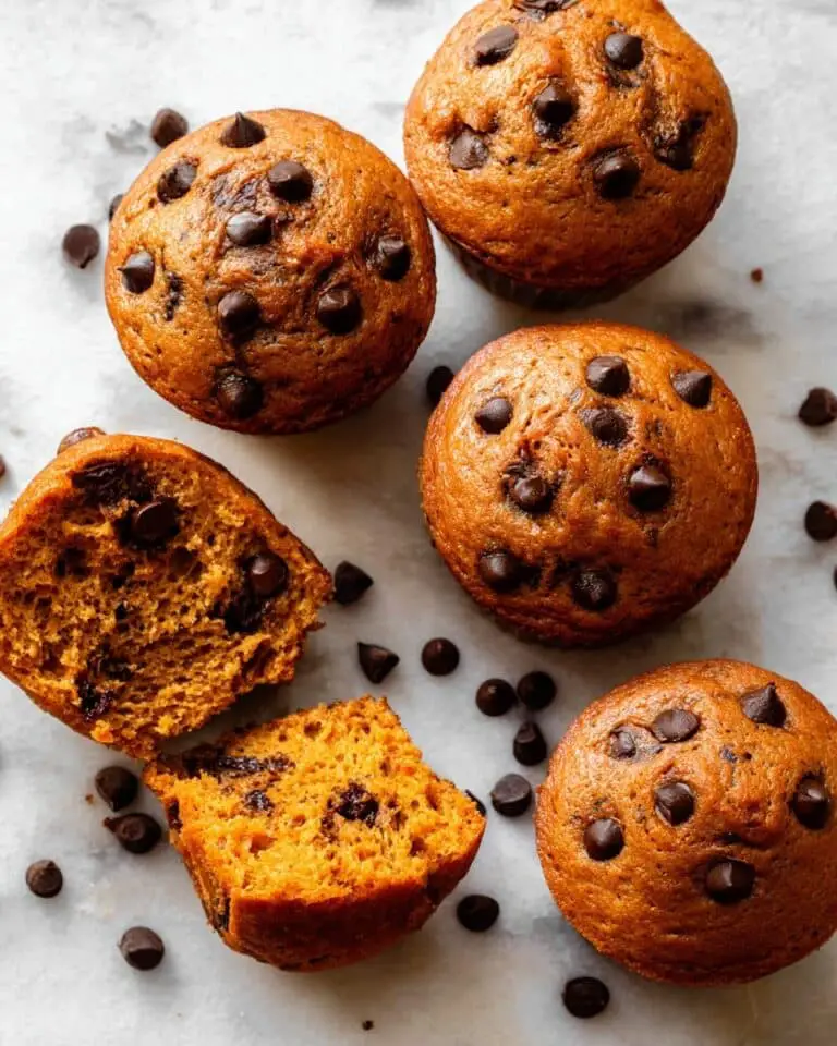 Healthy Pumpkin Chocolate Chip Muffins Recipe