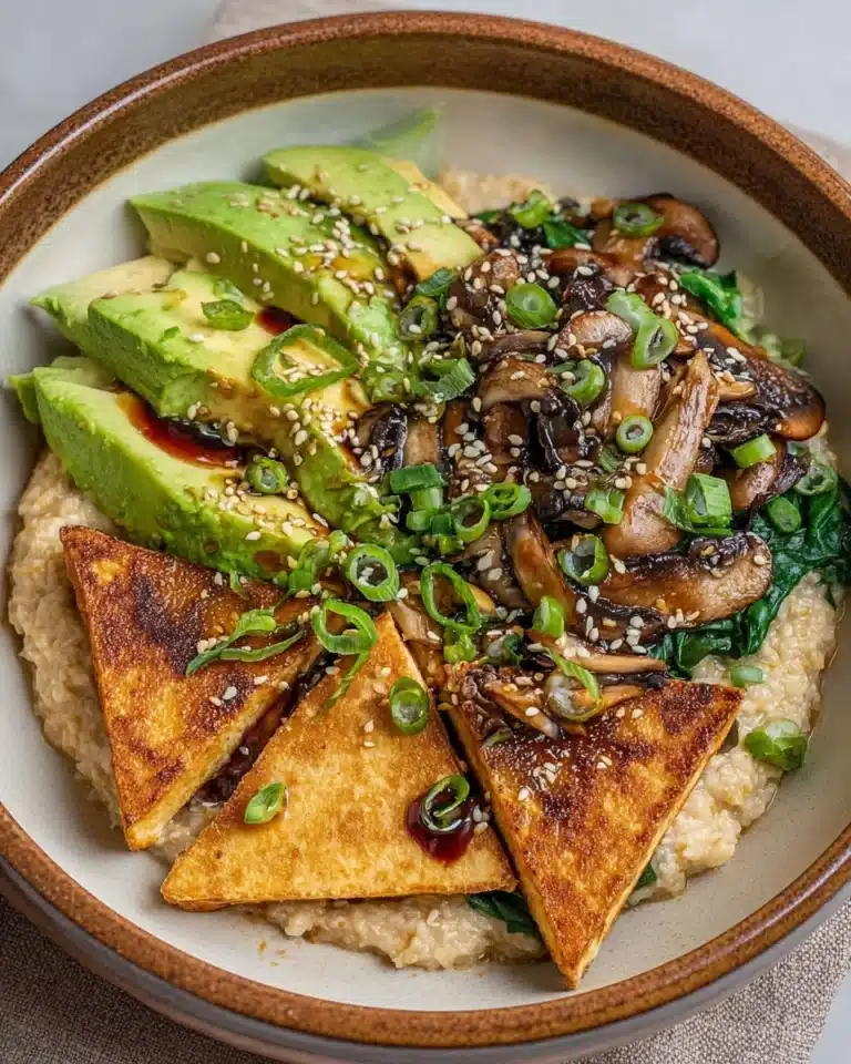 Savory Oatmeal with Pan-Seared Tofu Recipe 9 Savory Oatmeal with Pan-Seared Tofu Recipe