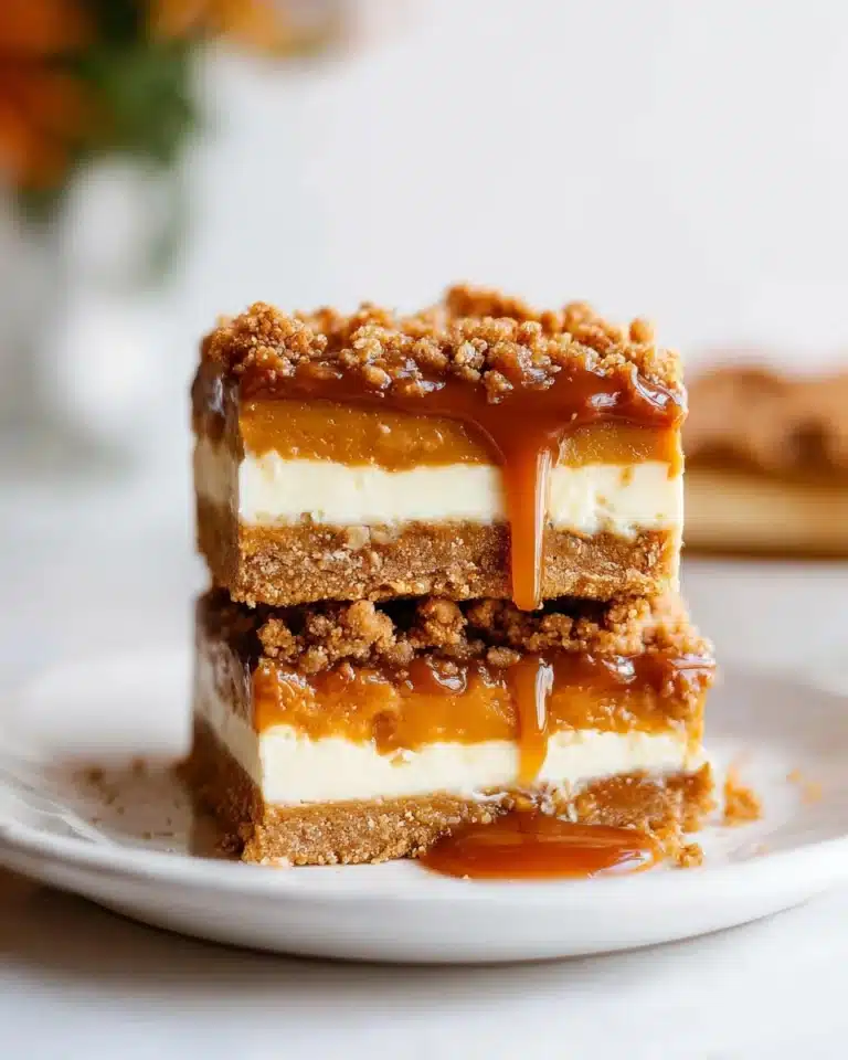 Pumpkin Caramel Cheesecake Bars with a Streusel Topping Recipe 7 Pumpkin Caramel Cheesecake Bars with a Streusel Topping Recipe