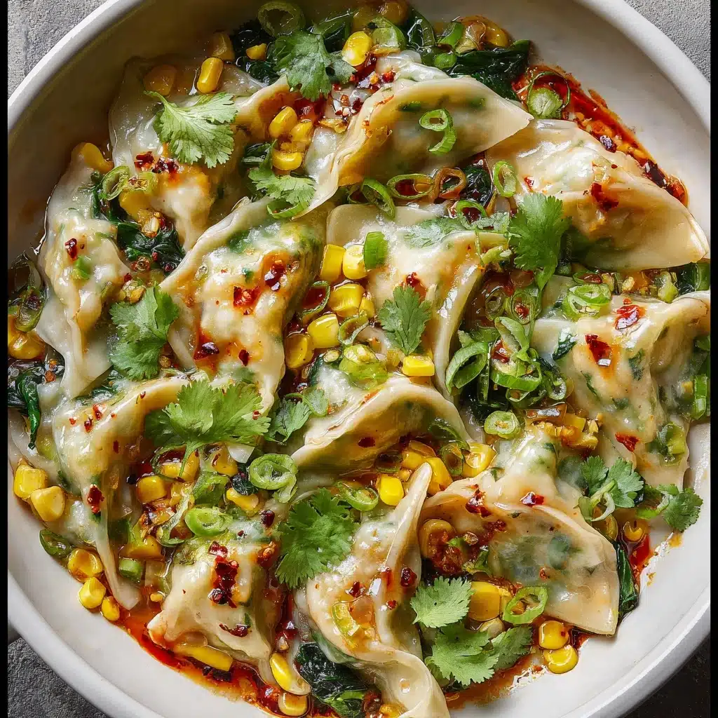 One Pan Sweet Corn Coconut Dumplings Recipe - Recipe Image