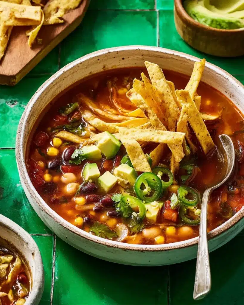 Creamy Chickpea Tortilla Soup (30 Minutes) Recipe