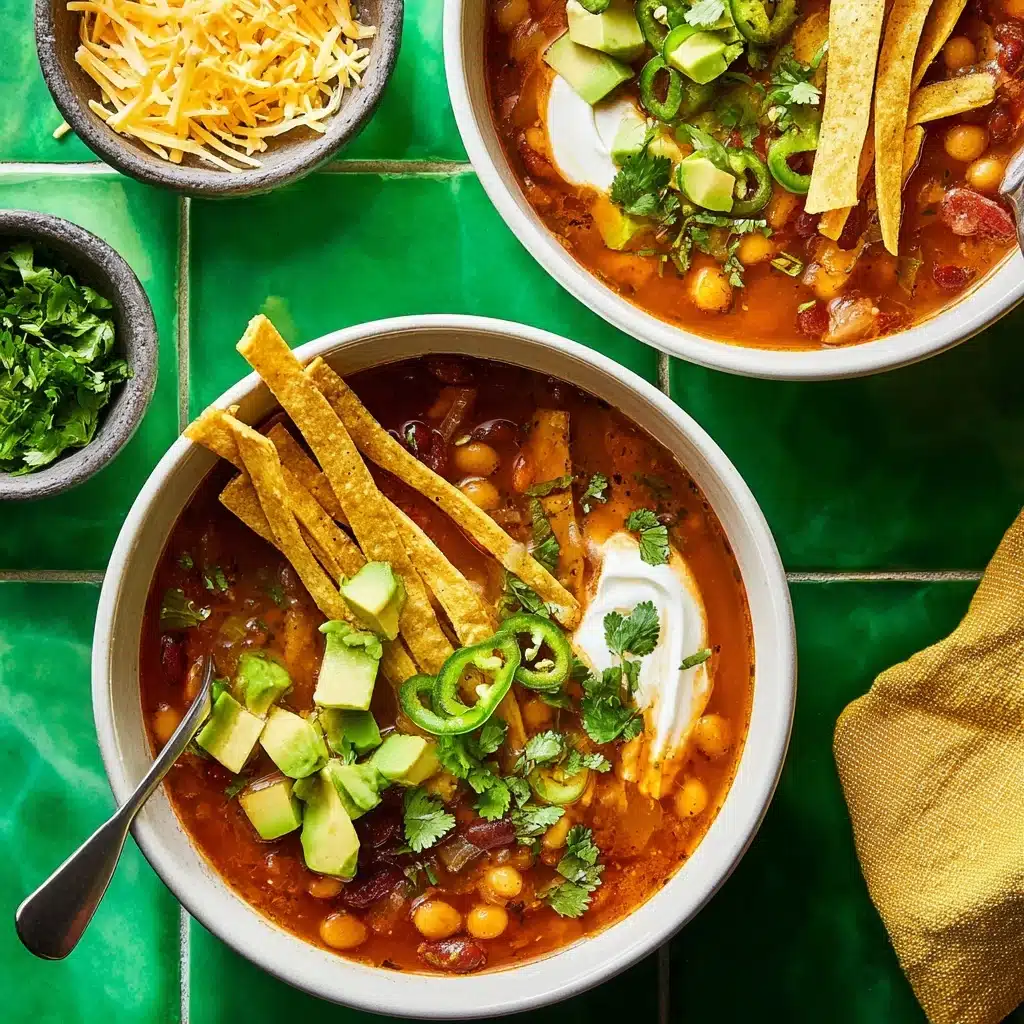 Creamy Chickpea Tortilla Soup (30 Minutes) Recipe - Recipe Image
