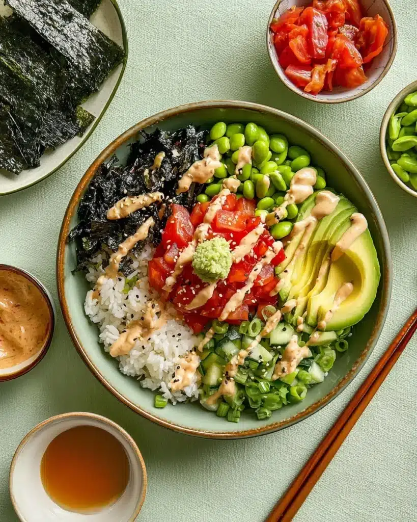 Vegan Tomato “Tuna” Poke Bowls Recipe