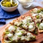 Sausage Ricotta Flatbread Pizza Recipe