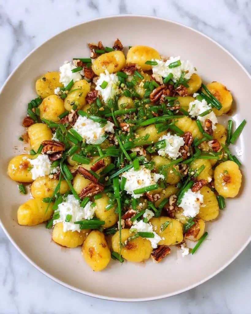 Easy Pan-Fried Gnocchi with Lemon Ricotta and Herbs Recipe