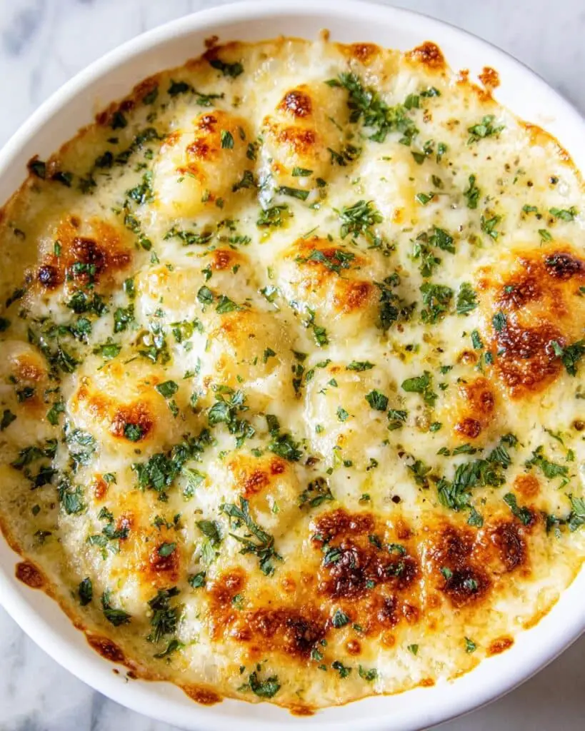 Easy Gnocchi Gratin with Creamy White Cheese Sauce Recipe