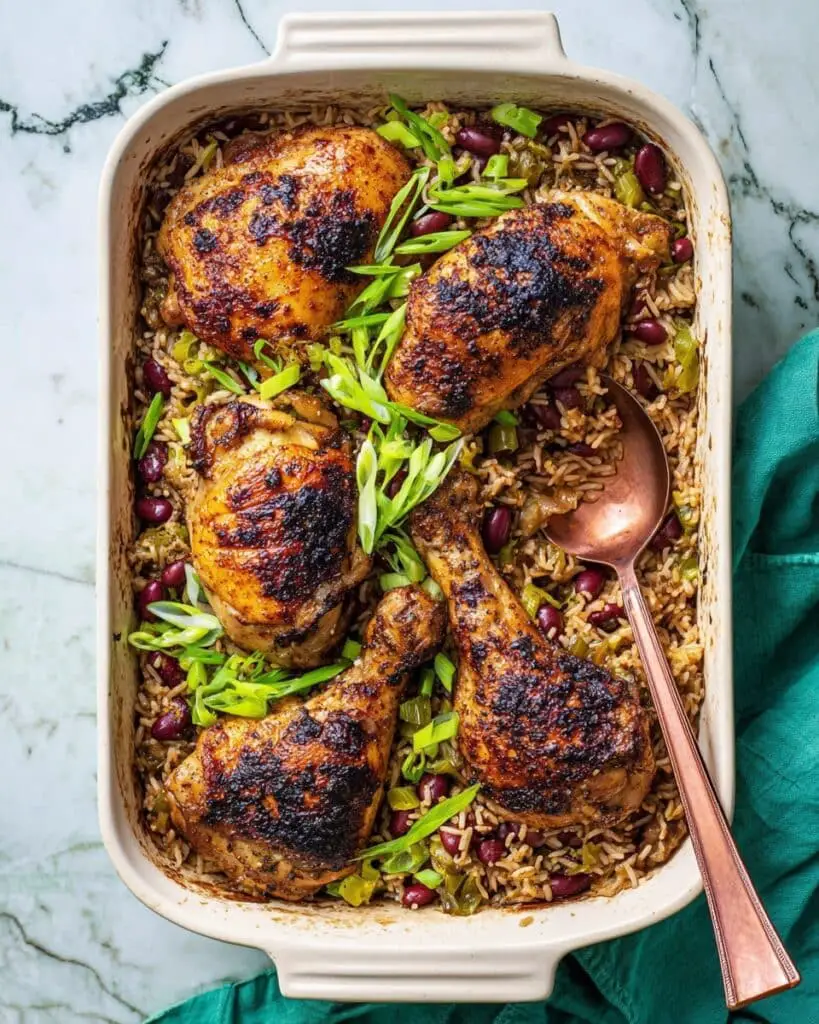 Jerk Chicken Rice and Peas Recipe