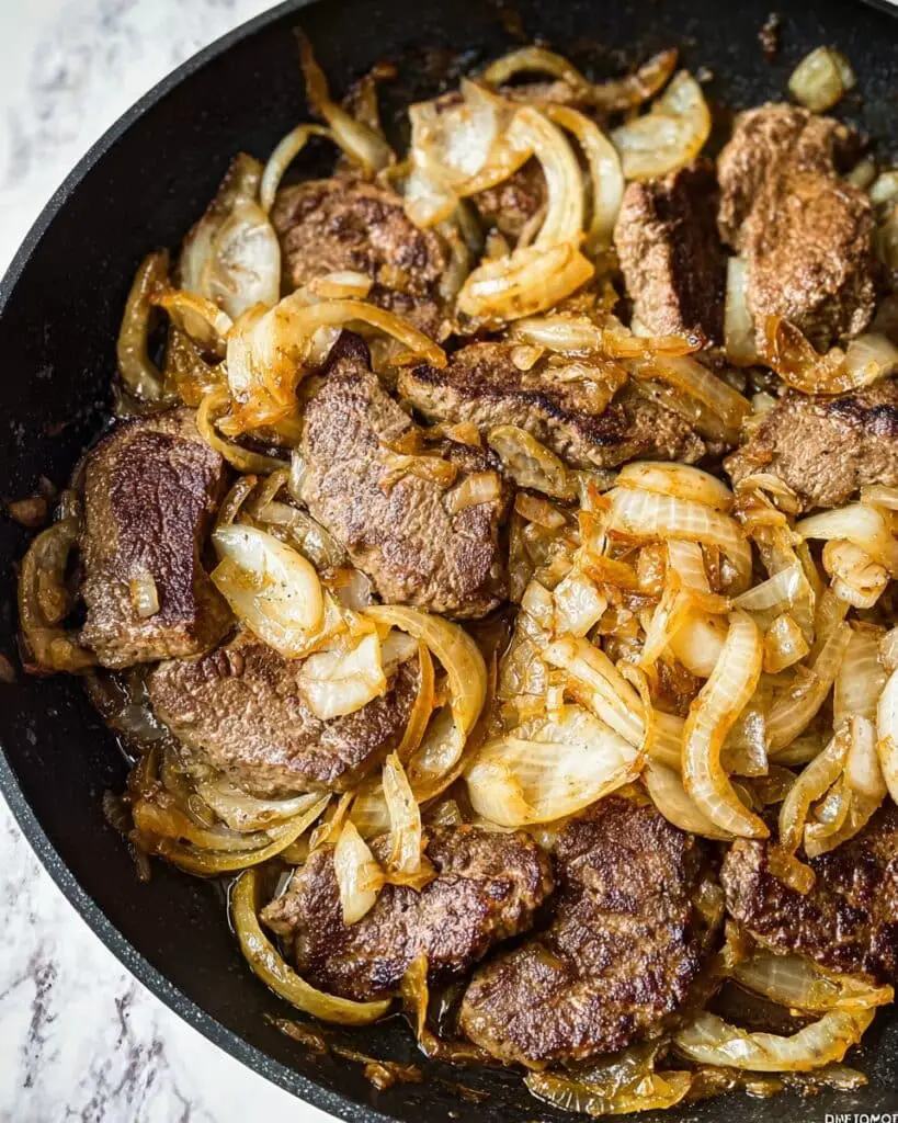 Easy African-style Beef Liver with Caramelized Onions Recipe