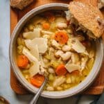 White Bean Chicken Soup with Parmesan and Lemon Recipe
