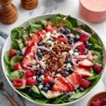 Berry Spinach Salad with Goat Cheese and Raspberry Vinaigrette Recipe