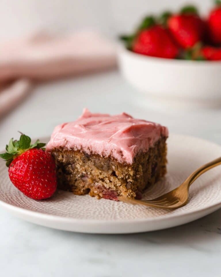 Moist Strawberry Banana Cake with Strawberry Cream Cheese Frosting (Gluten-Free) Recipe