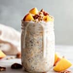 Collagen Peaches and Cream Overnight Oats Recipe