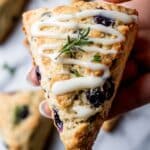 Gluten Free Sour Cream Blueberry Thyme Scones Recipe