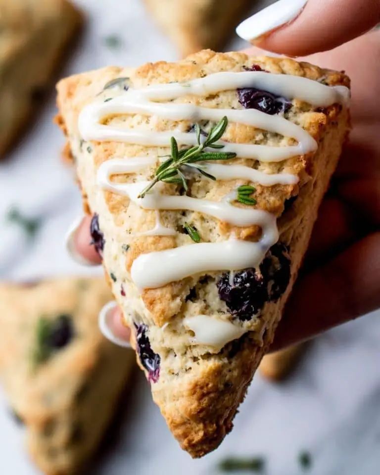 Gluten Free Sour Cream Blueberry Thyme Scones Recipe