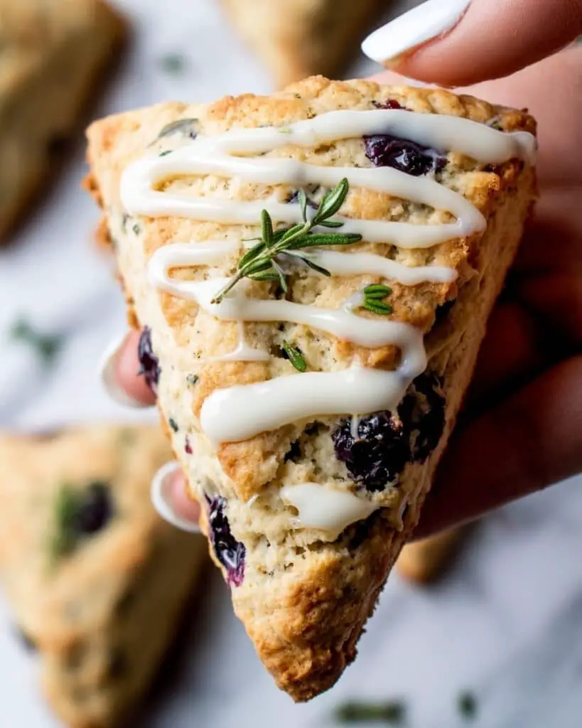 Gluten Free Sour Cream Blueberry Thyme Scones Recipe
