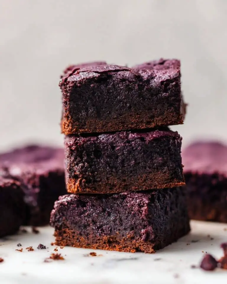 Chewy and Fudgy Purple Ube Brownies (Gluten-Free) Recipe