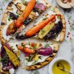 Roasted Root Vegetable and Goat Cheese Pizza with Chili Honey Recipe