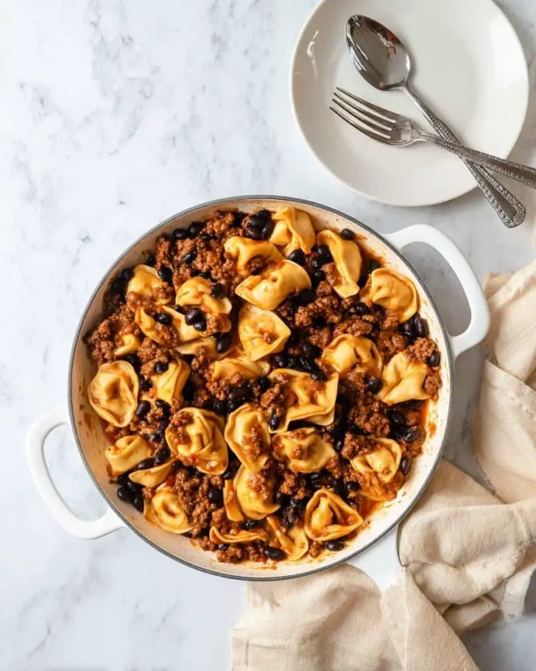 Skillet Enchilada Tortellini Recipe