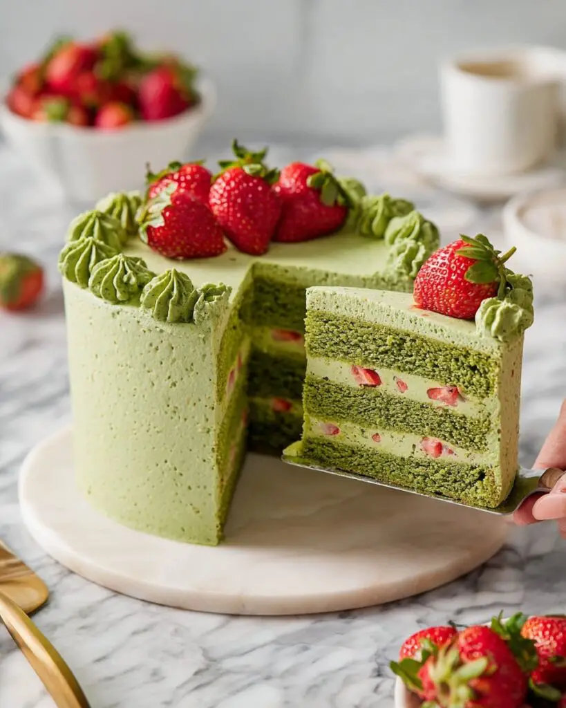 Matcha Green Tea Cake with Matcha Frosting Recipe