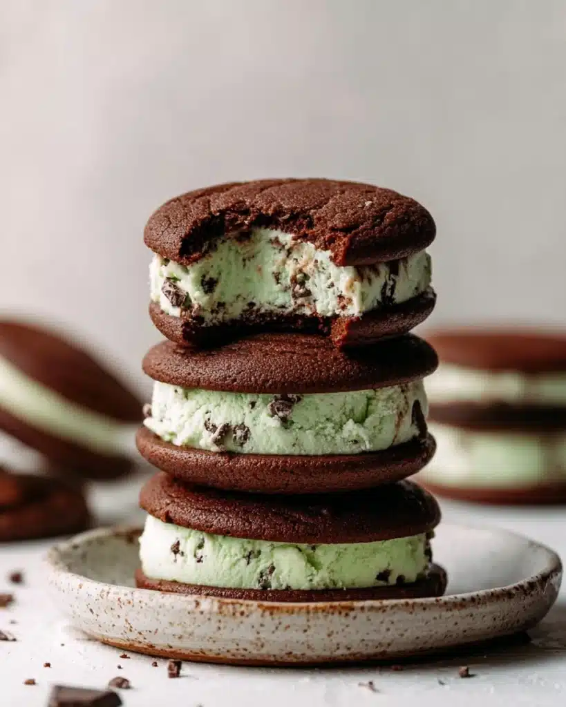 Mint Chocolate Chip Ice Cream Sandwiches Recipe