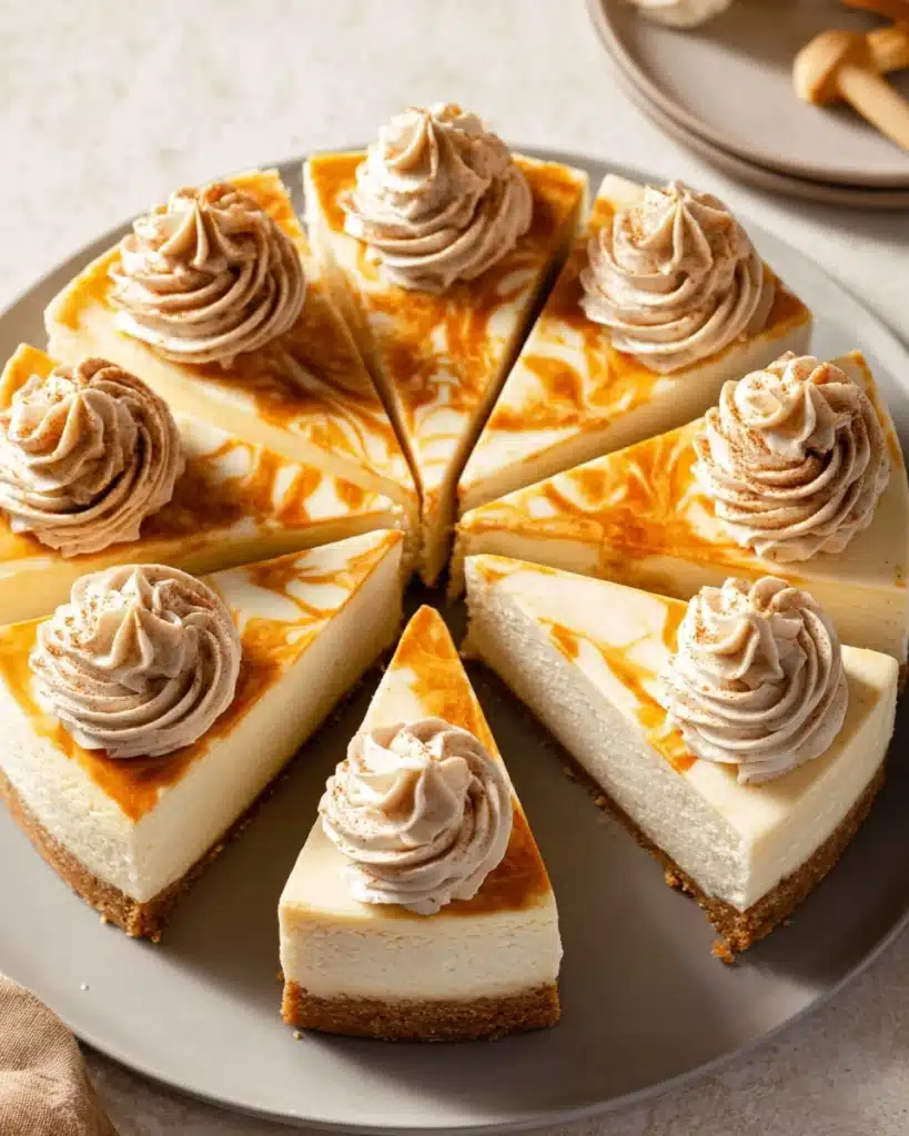 Pumpkin-Swirl Cheesecake with Cinnamon Whipped Cream Recipe