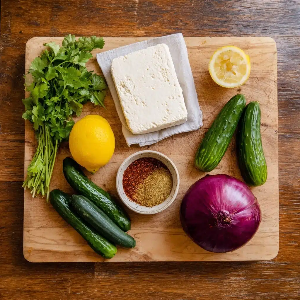 Lemon Glazed Cucumber Tofu Salad Recipe 4 Lemon Glazed Cucumber Tofu Salad Recipe - Recipe Image
