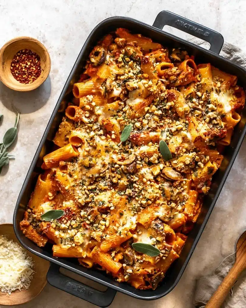 Pasta Bake with Pumpkin Tomato Sauce Recipe