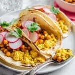 Vegan Breakfast Tacos with Crispy Chickpeas and Tofu Scramble Recipe