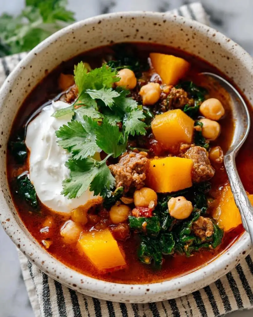 Spiced Ground Lamb and Butternut Squash Stew Recipe