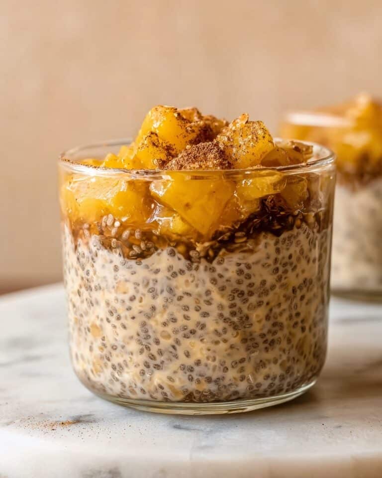Chia Overnight Oats with Caramelized Bananas and Nuts Recipe