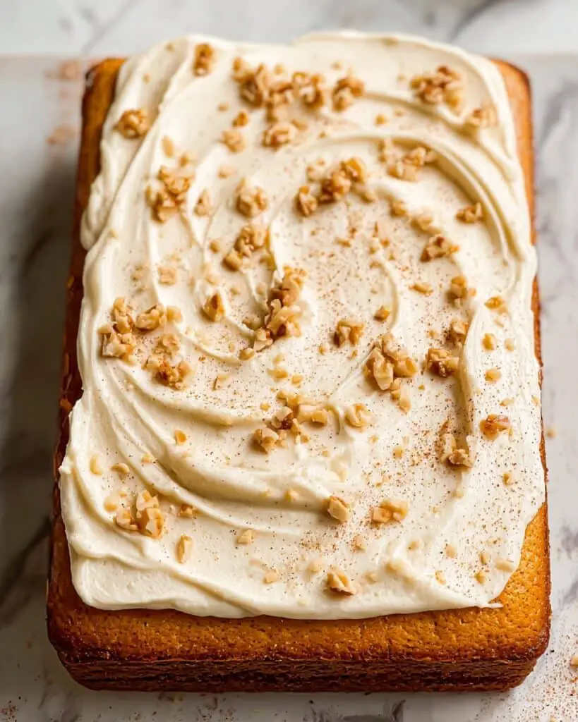 Pumpkin Dump Cake with Maple Cream Cheese Frosting Recipe