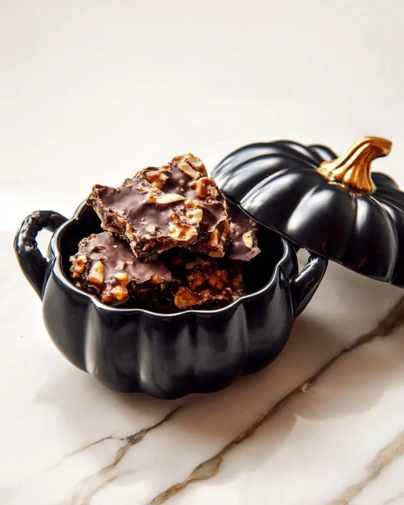 Dark Chocolate Pumpkin Date Bark Recipe