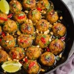 Thai Chicken Meatballs in Sticky Thai Chili Sauce Recipe