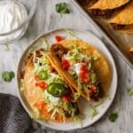 Crispy Oven Baked Tacos with Taco Bell Copycat Beef Recipe