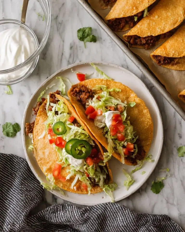 Crispy Oven Baked Tacos with Taco Bell Copycat Beef Recipe
