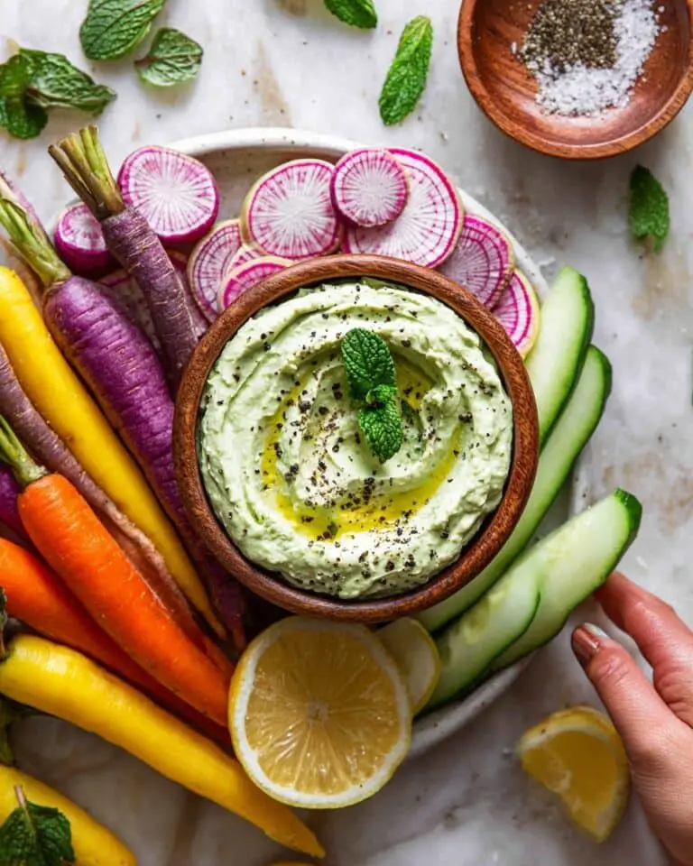 5 Minute Avocado Green Goddess Dip Recipe